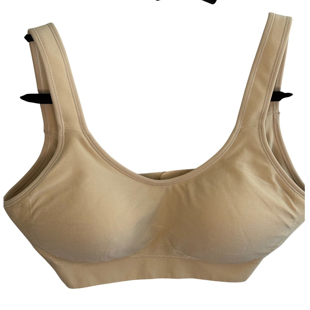 Truekind Daily Comfort Wireless Shaper Bra Tan Beige Women's Size Medium
